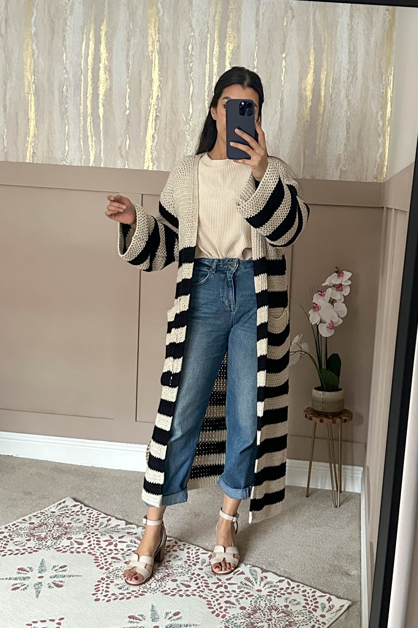 Striped Maxi Cardigan