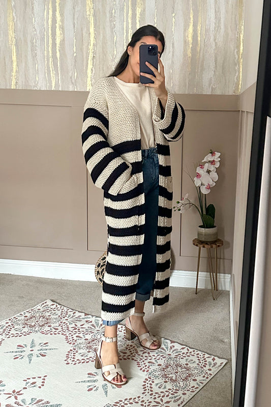 Striped Maxi Cardigan